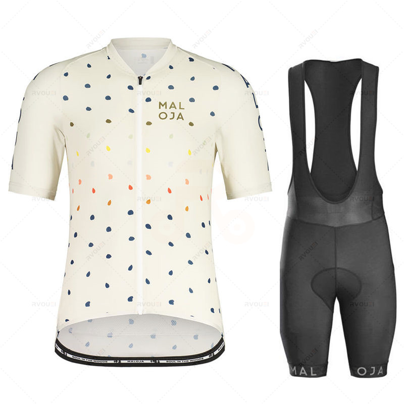 Mountain Biking Uniform - ชุดเสื้อปั่นจักรยาน Maloja กางเกงขาสั้นเอี๊ยมแผ่นเจลชุดปั่นจักรยานเสือภูเขาชุดปั่นจักรยานกลางแจ้งฤดูร้อน
