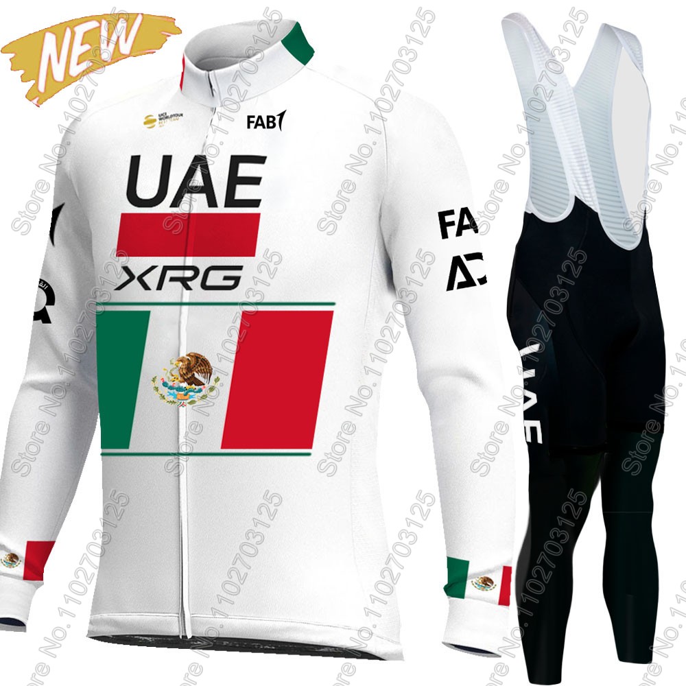 Mountain Biking Uniform - ชุดเสื้อเจอร์ซีย์ปั่นจักรยานทีม UAE ปี 2026 สำหรับผู้ชาย แขนยาว