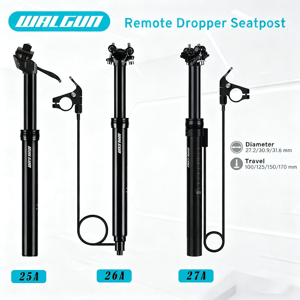 Dropper Post Remote - หลักอานจักรยานเสือภูเขา WALGUN แบบยืดหดได้ ปรับระดับได้ ขนาด 27.2
