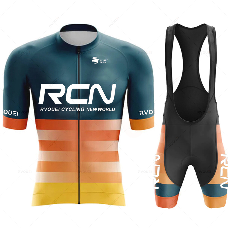 Mountain Biking Wallpaper - ชุดเสื้อจักรยานแขนสั้นสำหรับผู้ชาย Rvouei Team 2026 สำหรับฤดูร้อน ชุด