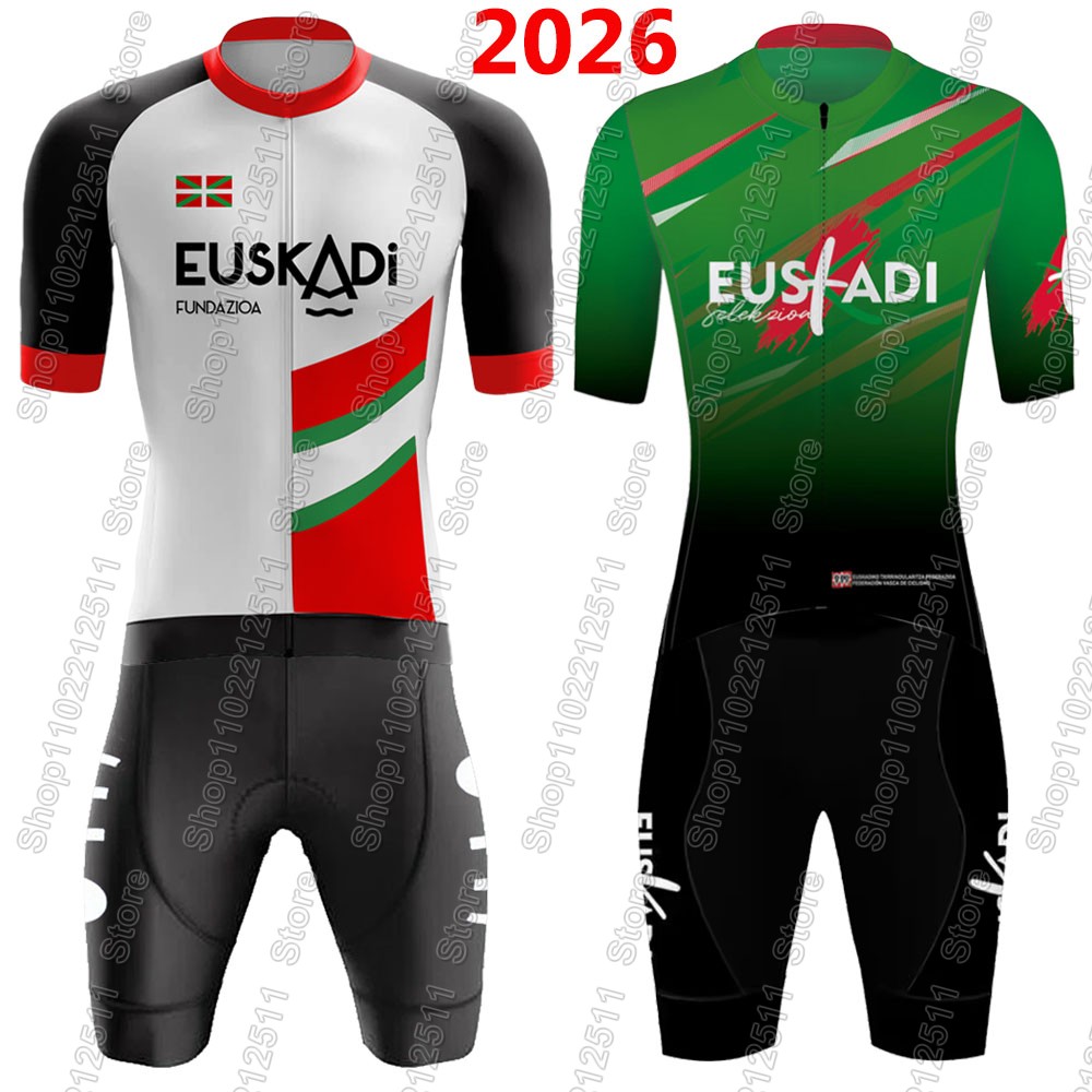 Mountain Biking Uniform - ชุดเสื้อเจอร์ซีย์ปั่นจักรยานทีม Euskadi 2026 ชุดฤดูร้อนสเปน ชุดปั่นจักรยานเสือหมอบ เสื้อจักรยาน