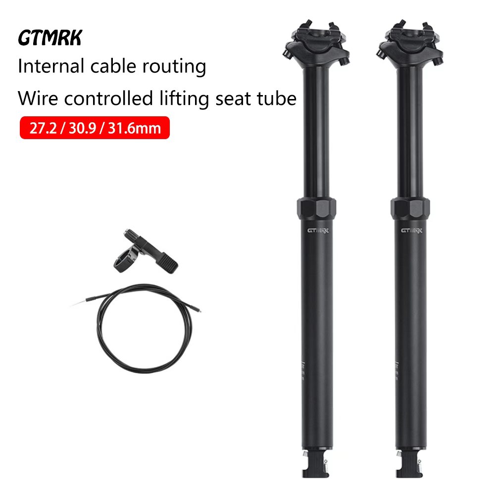 Dropper Post Remote - หลักอานจักรยานแบบปรับระดับได้ด้วยรีโมทคอนโทรลภายใน, ขนาด 27.2/30.9/31.6 มม. x 125