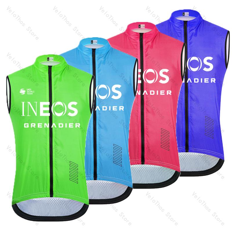 Mountain Biking Vest - เสื้อปั่นจักรยานฤดูร้อน 2026 เสื้อกั๊กกันลมสำหรับวิ่งและปั่นจักรยานเสือหมอบ เสื้อกั๊กปั่นจักรยานแบบไม่มีแขน เสื้อกั๊กปั่นจักรยาน Ineos