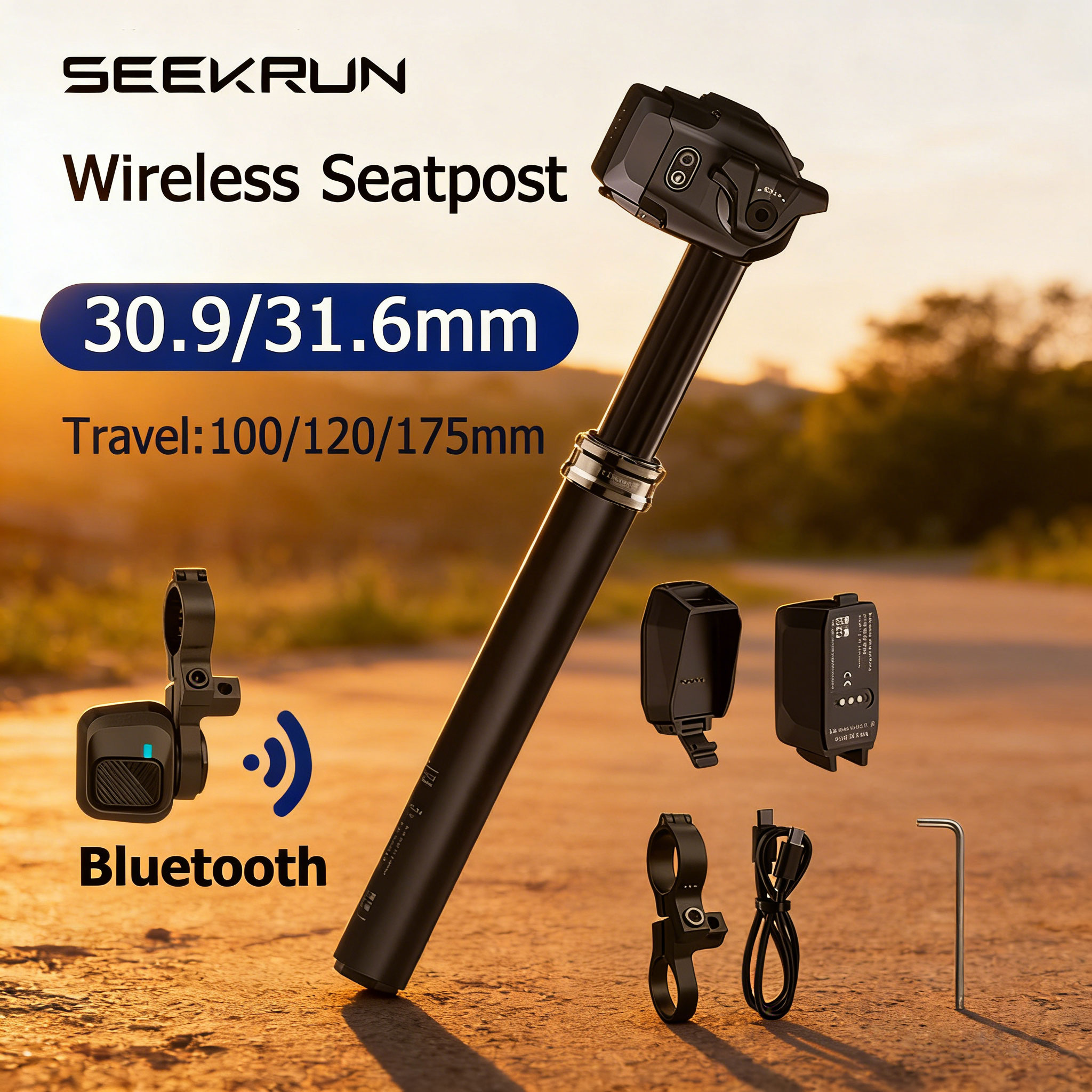 Dropper Post Remote - หลักอานจักรยานเสือภูเขาไร้สาย SEEKRUN S7 MTB ขนาด 30.9
