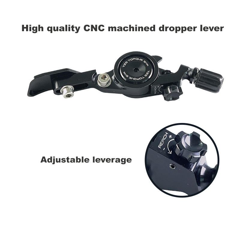 Dropper Post Remote - หลักอานจักรยานแบบปรับระดับได้, ระบบควบคุมด้วยสาย, ตัวปรับระดับแบบนิ้วโป้ง, ผลิตด้วยเครื่อง CNC ความแม่นยำสูง,