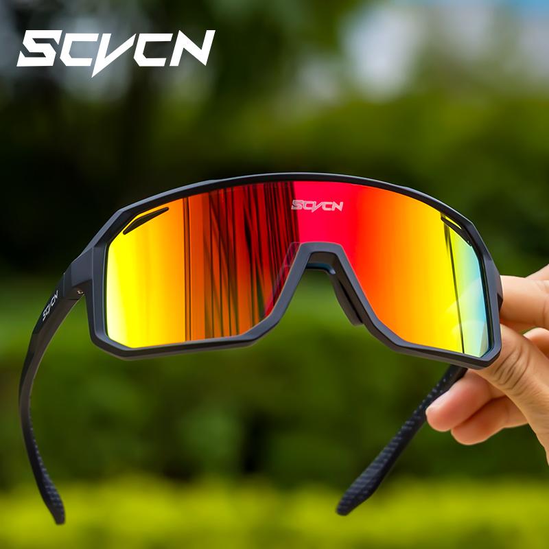 Mountain Biking Glasses - SCVCN ใหม่ขี่จักรยานแว่นตากันแดดผู้ชายขับรถจักรยานแว่นตากีฬากลางแจ้งปีนเขาผู้หญิงจักรยานขี่จักรยาน UV400 แว่นตา