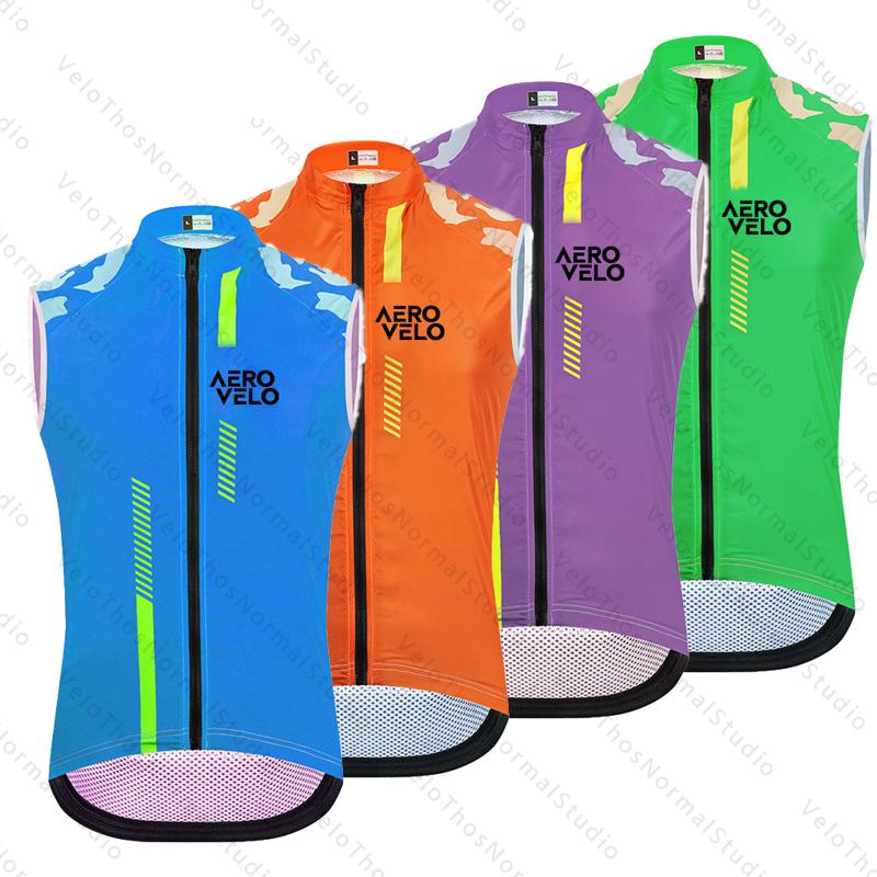 Mountain Biking Vest - เสื้อกั๊กปั่นจักรยาน AERO VELO 2026 สำหรับผู้ชาย ป้องกันลม