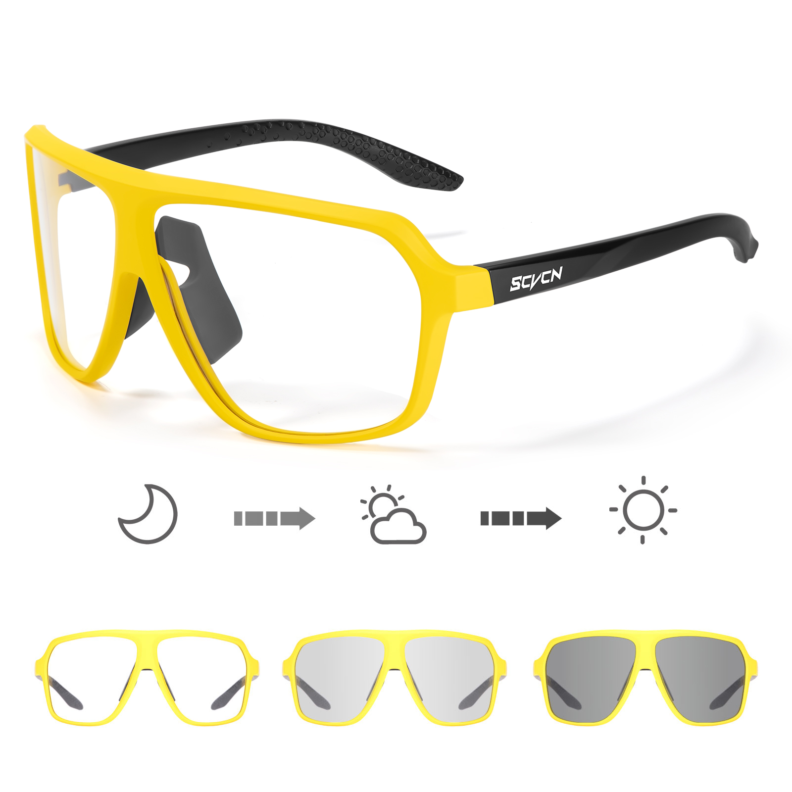 Mountain Biking Glasses - SCVCN แว่นตากันแดดสำหรับปั่นจักรยานแว่นตาจักรยาน MTB กีฬาแว่นตาเดินป่าแว่นตาขี่จักรยานแว่นตาจักรยานแว่นตาผู้หญิงผู้ชาย UV400 กลางแจ้ง