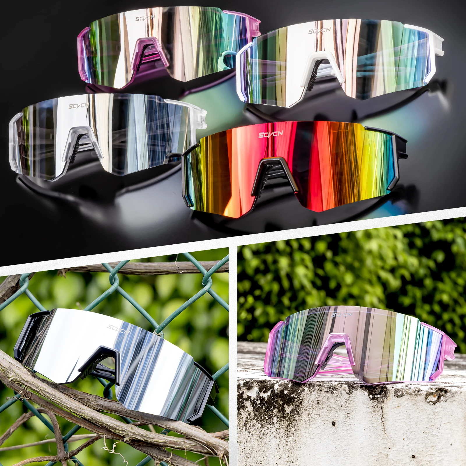 SCVCN ใหม่โฟโตโครมิกแว่นตากันแ - Mountain Biking Glasses บทวิจารณ์และราคา