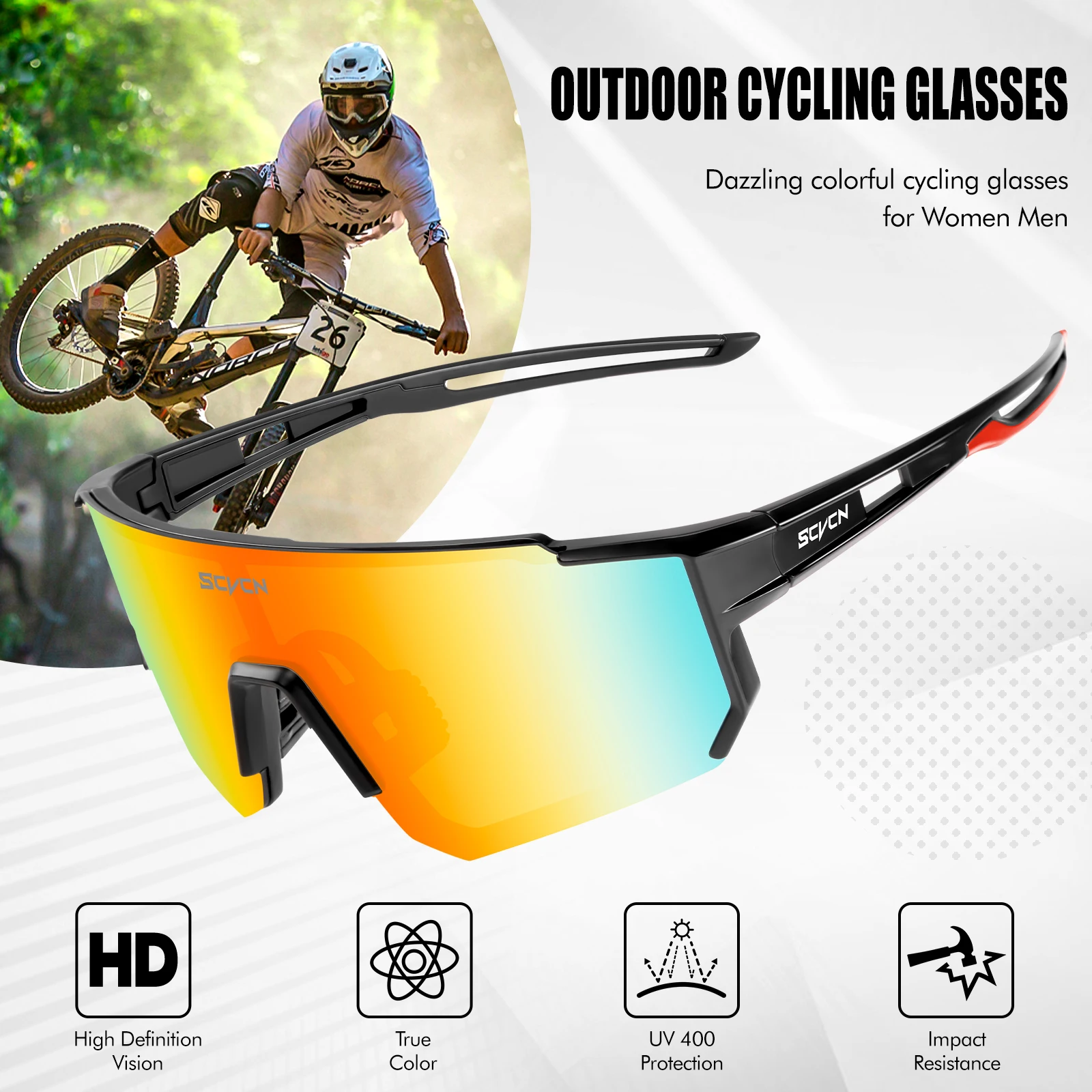 SCVCN ใหม่โฟโตโครมิกแว่นตากันแ - Mountain Biking Glasses บทวิจารณ์และราคา