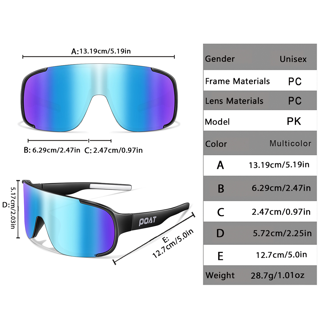POAT UV400 แว่นกันแดดสำหรับปั่ - Mountain Biking Glasses บทวิจารณ์และราคา