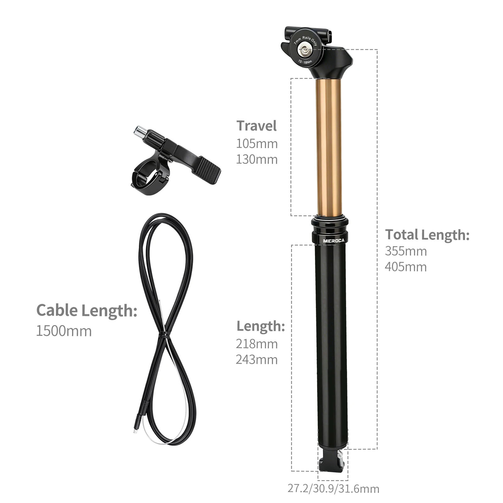 หลักอานจักรยานเสือภูเขาแบบไร้ส - Dropper Post Remote บทวิจารณ์และราคา