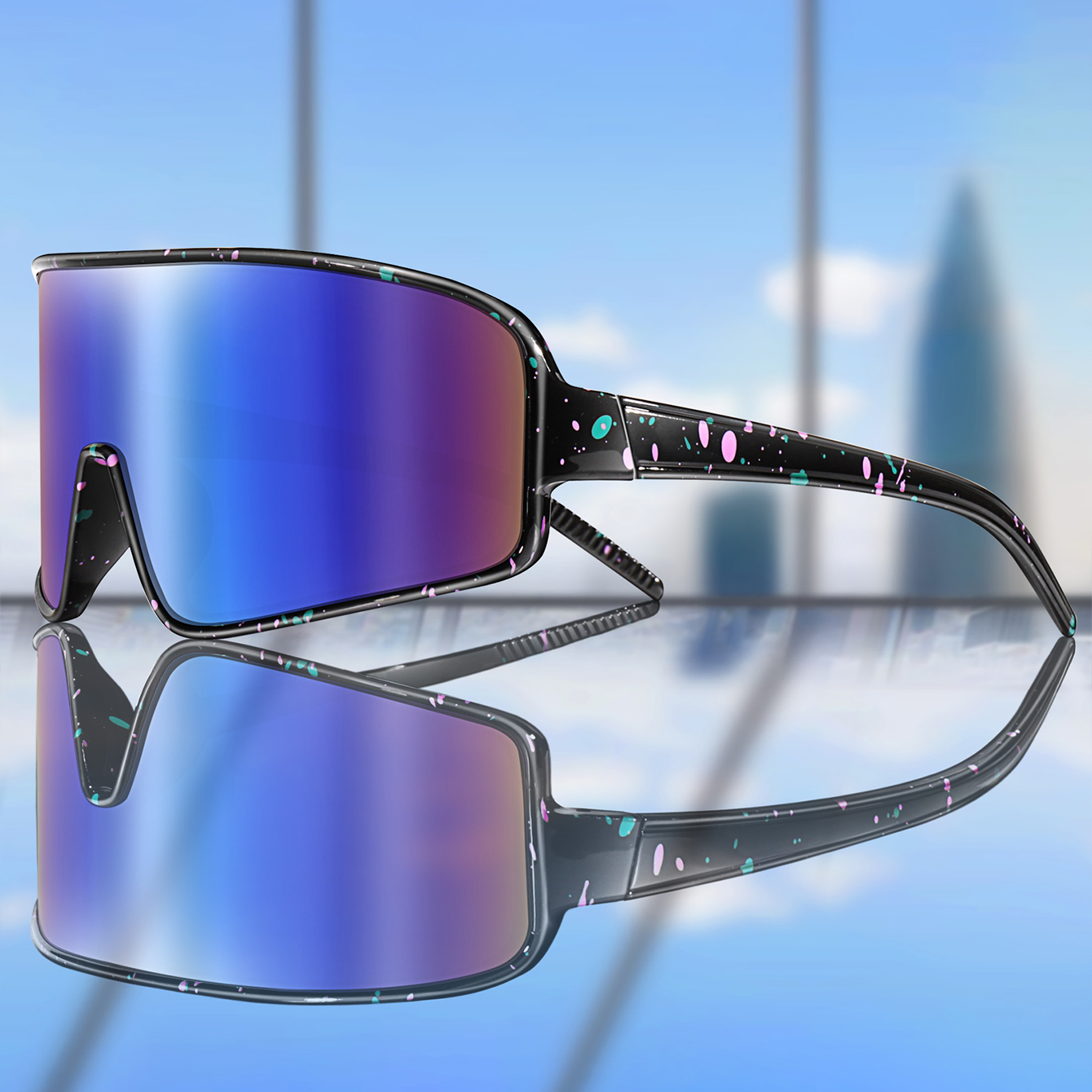 แว่นกันแดดลําลองกลางแจ้งเลนส์ข - Mountain Biking Glasses บทวิจารณ์และราคา