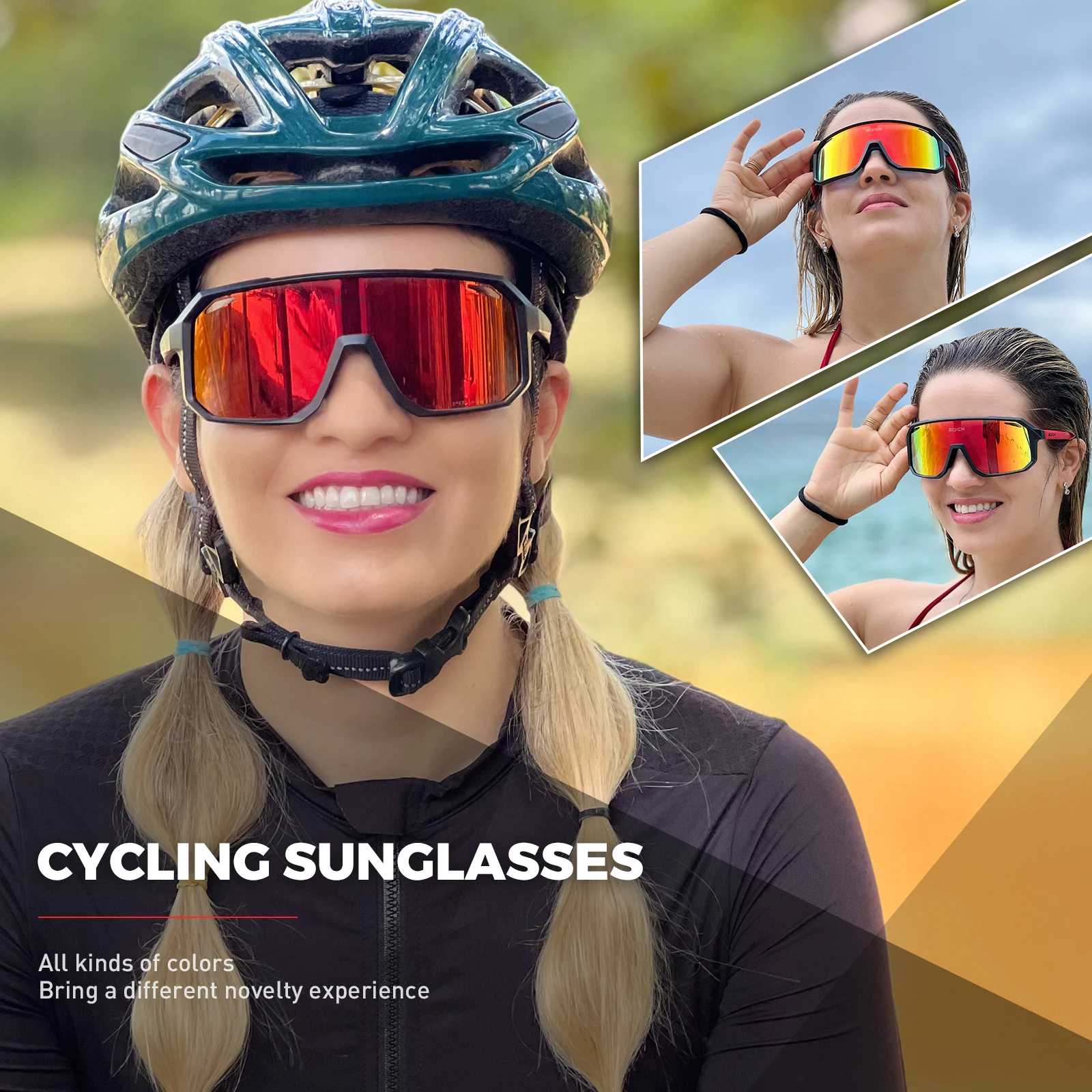 SCVCN ใหม่ขี่จักรยานแว่นตากันแ - Mountain Biking Glasses บทวิจารณ์และราคา